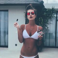 Katy Topuria in a bikini