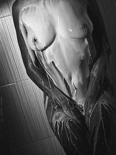 3. Elena Letuchaja nude in black and white photos