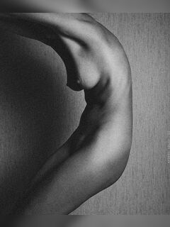 4. Elena Letuchaja nude in black and white photos