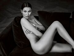2. Bella Hadid completely nude in photos from magazines