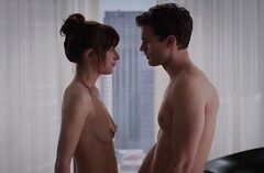 2. Dakota Johnson completely nude in Fifty Shades of Grey