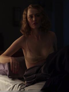 Dominique McElligott in lingerie in The Last Tycoon series