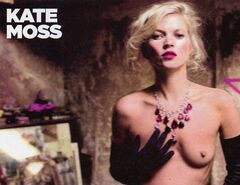 9. Kate Moss posed nude for magazines (boobs, butt, pussy)