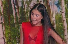 Ilana Isakzhanova-Yurieva's boobs flashings from Ural'skie pel'meni show