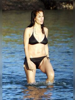 Young Kelly Preston in a bikini