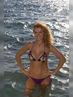 10. Young Anna Sedokova in a bikini