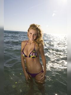 6. Young Anna Sedokova in a bikini