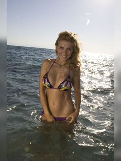 7. Young Anna Sedokova in a bikini